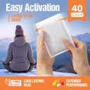 Natural Large Hand & Body Warmers 40 Count - Air Activated 18 Hours of Consistent Natural Heat Handwarmers Bulk - Disposable Quick & Easy Activation | Portable Odor-Free Warmth for Hands 40 Pack