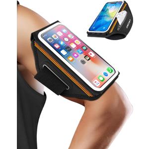 Running Phone Armband with Earphone Holder - 3D Design Cell Phones Armband for iPhone 17/16/15/13 Pro/Plus & S24/S20, Water Resistant Sports Holder with Key Slot - Ideal for 6.9" Phones (Black (Up to 6.9'')) Running Phone Armband with Earphone Holder - 3D Design Cell Phones Armband for iPhone 17/16/15/13 Pro/Plus & S24/S20, Water Resistant Sports Holder with Key Slot - Ideal for 6.9" Phones (Black (Up to 6.9''))