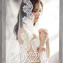 20x20 Frame Distressed Gray, Rustic 20x20 Picture Frame Grey, Art Pic Poster Frame, 20 by 20 Gallery Family Concert Portrait Photo Frame Anniversary/Birthday/Wedding/Thank you/Christmas Gift