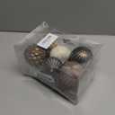 12 Pcs Textured Christmas Ornaments 2.36'' Neutral Home Decor with Hanging Loop Brown Vintage Large Christmas Ornaments Modern Shatterproof Tree Decor for Farmhouse Xmas Tree (Retro Brown)