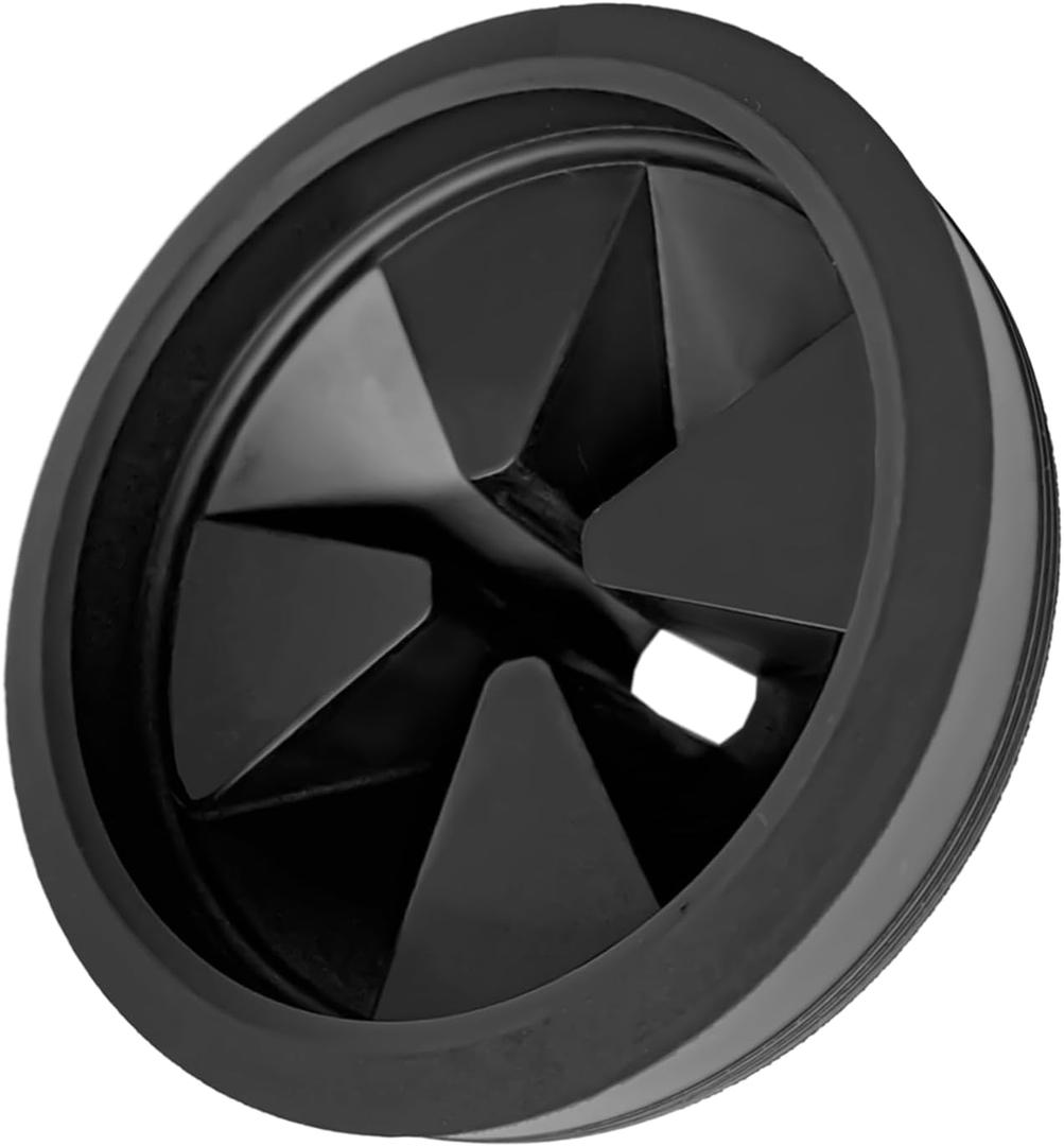 3 1/8 Inch Garbage Disposal Sink Baffle Splash Guard, Quiet Collar, Black Rubber, Perfect Fit for Insinkerator, Moen, Waste King, GE Disposer