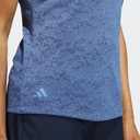 Adidas Womens Jacquard Golf Polo Shirt (Medium, Blue Fusion)