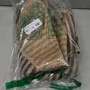 Lahome Enfys Modern Rainbow Round Rug 3ft, Circle Indoor Outdoor Rugs for Entryway Patio Washable Easy Jute Rug, Farmhouse Non Slip Small Round Rugs for Bedroom Porch Living Room Decor (Nature/Bi-color Rainbow)