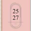 6 x 2026-2027 Monthly Planner, Jan 2026-June 2027, A4 (8.5" x 11"), 2 Year Monthly Planner, 24 month Calendar, Simple Calendar Planner Notebook Cardboard Cover, Suitable for Schools & Offices, Pink
