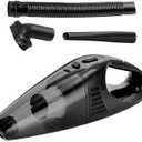 Handheld Vacuum Cordless Cleaner, Car Hand Held Vacuum with USB Charging Port, Big Suction Low Noise Lightweight Rechargeable Vacuum for Car Pet Hair Home Black