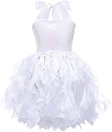 Suppromo Tutu Dress for Girls Sparkly Sequin Tulle Princess Birthday Party Prom Outfit Toddler Girls Sneaker Ball Gown Dress 10T