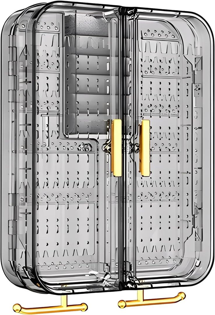 Sooyee Hanging Earrings Organizer & Holder,Can Accommodate Rings, Necklaces, Earrings,Plastic Wall Earring Hanger & Display for Women & Girls,Clear,No-Drill