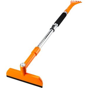 49.2" Snow Brush & Ice Scraper for Car Windshield, Upgraded Extendable Snow Brush with 360° Pivoting Brush Head and Foam Grip for Car Auto Truck SUV