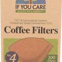 If You Care # 4 Cone Shaped Unbleached All Natural Compostable Coffee Filters, 100 Count (Pack of 1), Chlorine Free