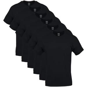 Gildan Men's Crew T-Shirts, 6 Pack, Style G1100, 2XL, Black