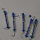 QWORK Plastic Tubular Spring Scale - 1N, 5N, 10N, 20N, 30N Capacity, Grams & Newton Calibration, Zeroing Capability, Clear Plastic Body Spring Balance Hanging Tube, Set of 5