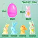 2 x 40Pcs PreFilled Easter Eggs with Bunny Toys,Easter Basket Stuffers Fillers Gifts for Kids Toddlers, Easter Party Favors Easter Egg Hunt Classroom Prize