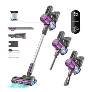 Gevi Cordless Vacuum Cleaner for Home, Stick Vacuum with Powerful Suction Design, LED Display, Long Runtime Detachable Battery, Deep Clean for Hard Floor Carpet