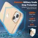 SUPFINE Magnetic for iPhone 15 Plus Case & iPhone 14 Plus Case(Compatible with MagSafe)(Military Grade Drop Protection) Slim Translucent Shockproof Phone Case,Sand Pink