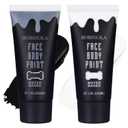 BOBISUKA Black and White Face Body Paint Kit, Water Based Face Painting for Halloween Clown Skeleton Joker Zombie Mime Sugar Skull Makeup for Women Adults, Non-Toxic Washable