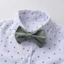 Boarnseorl Baby Boys Pants Sets, Infant Long Sleeve Shirt + Pants + Bow Tie + Suspenders Outfits (6-7Y)