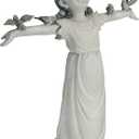 Design Toscano Basking in Glory Little Girl with Birds Outdoor Garden Statue, Medium, 16 inches tall, Cast Stone Resin, Two Tone Stone Finish