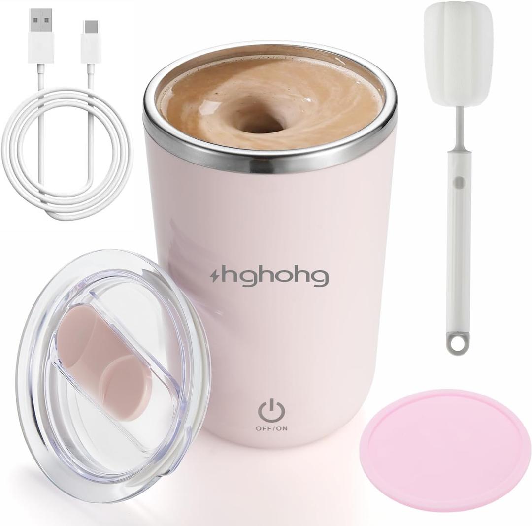 Self Stirring Coffee Mug, 2025 New Automatic Magnetic Stirring Cup, 12Oz, Rechargeable Electric Mixing Cup for Coffee, Milk, Tea,Portable For Travel, Office, Gym And Gift