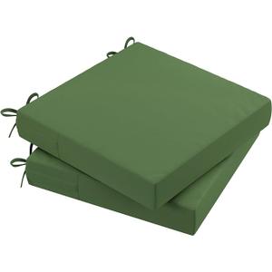 AAAAAcessories Outdoor Seat Cushions for Chairs, Waterproof, Fade-Resistant Patio Furniture Replacement Cushions, 20" x 20" x 3", Set of 2, Dark Moss Green