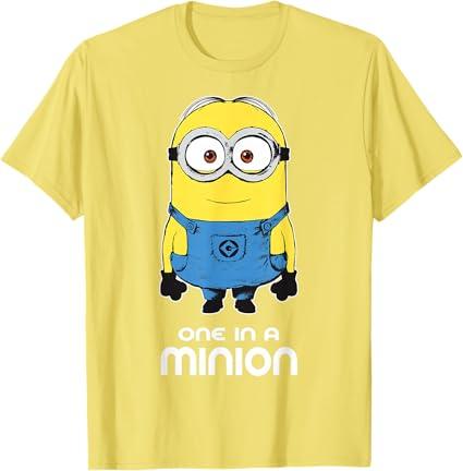 Despicable Me Minions Bob One In A Minion Graphic T-Shirt T-Shirt, Lemon Yellow, Large 