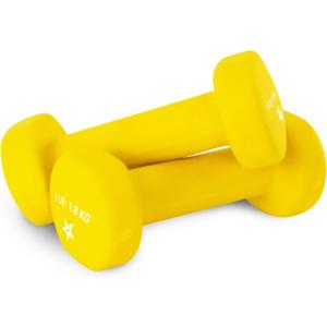 Yes4All Neoprene Coated Dumbbell Hand Weight Sets of 2 - Multiple Weight Options with 15 Colors, Anti-roll, Anti-Slip, Hexagon Shape