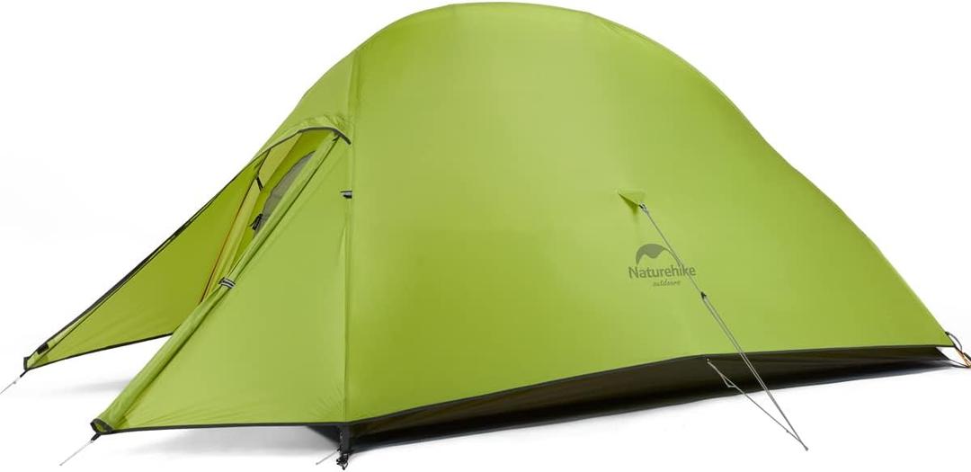 Naturehike Cloud-Up 2 Person Tent Lightweight Backpacking Tent with Footprint - Free Standing Ultralight Camping Hiking Backpack Tents Two Person Tent (Mustard Green - 20D Nylon)