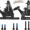 Zoom Dual-Piston Cable Actuated Mechanical Flat Mount Disc Caliper (Front & Rear Black)