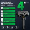 CDWTPS TPMS Sensor Dodge,4 Pack 433MHz Tire Pressure Monitoring System Sensor Compatible with Dodge Jeep Ram OE#56029398AB.68241067AA 68241067AB 56029398AA 68402371AA 68464665AA