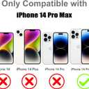 Magnetic for iPhone 14 Pro Max Case [Compatible with Magsafe] Colorful Floral Flower Pattern Design, Full Body 2 in 1 Shockproof Scratch Resistant Protective Cover for Women Girl (White)