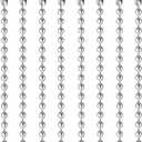 Pack of 50 Ball Bead Chain, Dog Tag Chain Necklace Bulk 24 inches Silver Nickel Plated Ball Chain for Jewelry Making DIY Crafts 2.4mm Bead Adjustable Metal Pull Chain with Matching Connector