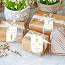 120 PCS Christian Gift Tags with String - Christian Gifts for Women Men Bible Gifts for Girls Bible Accessories for Women Faith Based Gift for Women Baptism Party Favors Thank You Religious GIF Tags