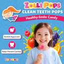 Zollipops Clean Teeth Lollipops - AntiCavity Sugar Free Candy for a Healthy Smile Great for Kids, Diabetics and Keto Diet. Natural Fruit Variety, 3.1 Ounce (EXP 03/01/29)