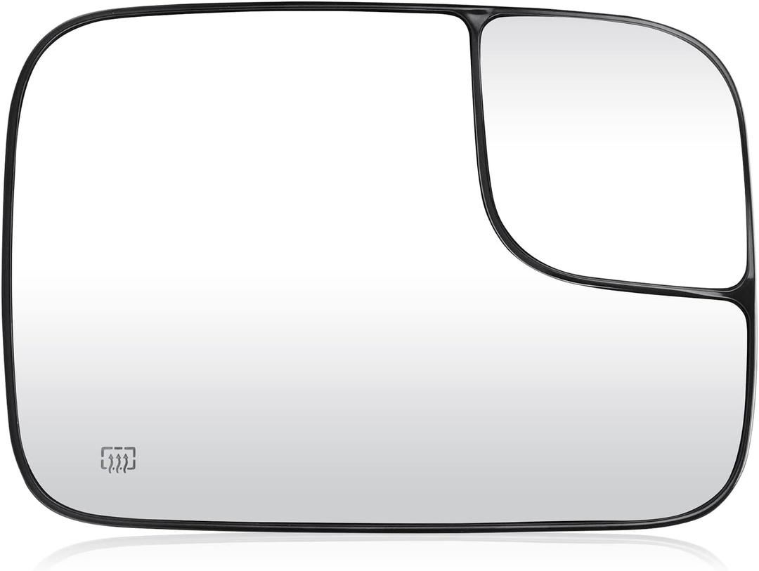 Passenger Right Side View Heated Mirror Glass for Dodge Ram 1500 2500 3500 2005-2008, Replaces 5161010AA, 5191036AA, CH132512