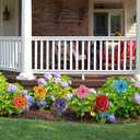 hogardeck Garden Decor for Outside, Set of 6 Metal Flowers Decorative Garden Stakes for Spring Decor, Yard Art Garden Decorations for Outdoor Lawn Porch Pathway Patio (Multi-Color)