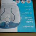 Homedics Bubble Mate Foot Spa, Toe Touch Controlled Foot Bath with Invigorating Bubbles and Splash Proof, Raised Massage Nodes and Removable Pumice Stone
