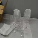 YANGNAY Glasses (Set of 12, 12 Oz), All-Purpose Red or White Glass with Stem, Durable, Dishwasher Safe