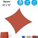 AsterOutdoor Sun Shade Sail Rectangle 12' x 12' UV Block Canopy for Patio Backyard Lawn Garden Outdoor Activities, Terra