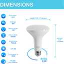 LED Flood Light Bulbs, Dimmable 750LM BR30 LED Bulb, 5000K Daylight 8W(65W Equivalent), CRI80, 15000 Hours, E26 Base Recessed Light Bulbs, 6 Pack