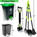 20L Dog Poop Trash Can Outside with Pooper Scooper & 50 Waste Bags- Outdoor Dog Poop Trash Can with Lid, Foot Pedal and Removable Inner Bin Waterproof and Odor Control