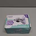 Door Lever Locks (4 Pack) - Prevents Toddlers from Opening Doors - Durable ABS with 3M Adhesive - Easy One-Hand Operation for Adults, No Tools Needed (White)