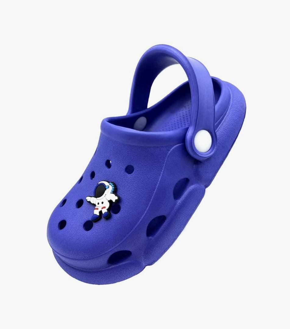 POPO PEA Girls Little Kids Luminous Sandals Boys Wide Pool Slip on Clogs Big Kid Toddler Garden Water Soft Sandal Children Comfortable Swim Beach Shoes Blue 220