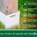 Post Shields Post Protector - This Protects Your Mailbox, Deck & Fence Posts from Damage by Lawn Maintenance Equipment - Fits Wood & Metal Posts - No Tools, Screws or Nails Needed (Bronze)