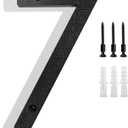 8 Modern Floating House Numbers for Outside, Large Black Shadow Home Number with Nails Kit & Template, Easy to Be Mounted for Exterior House Address, Garage Gate, Street, Farmhouse, Number 7