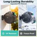 Retractable Garden Hose Reel - 1/2 in x 120 ft Automatic Wall Mount Heavy Duty Automatic Water Hose Reel with 9 Patterns Nozzle, Kink-Resistant Hose, 180 Swivel, Auto-Lock for Outdoor Watering