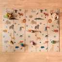 Nuby Foldable Reversible Baby Play Mat, 77" x 58", XXL, 0M+, Safari