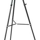 Quartet Easel, Aluminum, Heavy-Duty, Telescoping, 66" Max. Height, Supports 45 Lbs, Black (56EX)