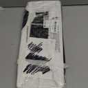 StorageWorks Narrow Storage Bins, Small Basket for Closet and Shelves, Fabric Organizer with Handles, Toilet Paper Storage, Black and White, 2-Pack (15"L x 6"W x 5"H)