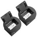 Recessed Floor Outlet 1-Gang with 20 Amp GFCI Tamper Resistant Receptacles Round Hidden Outlet Kit Electrical Waterproof Cover Box for Home Renovation, UL Certified, Black(2 Pack)