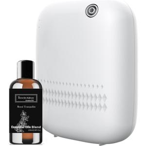 Waterless Essential Oil Diffuser, Scent Air Machine for Home Cover Up to 2000 sq.ft, Hotel and Commercial Use 400ML Diffuser with 100ML Royal Tranquility Fragrance Oil for Spa, Office