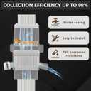 Downspout Diverter, Rain Barrel Diverter Kit-Rainwater Collection System Fits 2x3 or 3x4 Inch Downspout with Filtration and PVC Spigot, White